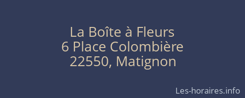 La Boîte à Fleurs