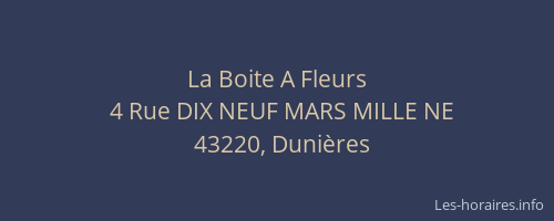 La Boite A Fleurs