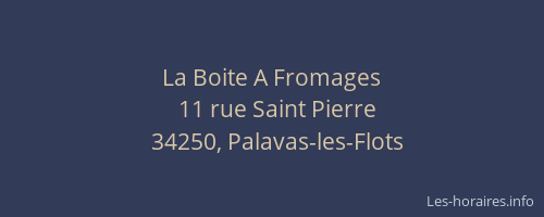 La Boite A Fromages