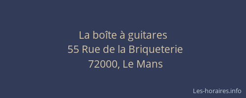 La boîte à guitares
