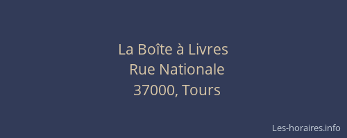 La Boîte à Livres
