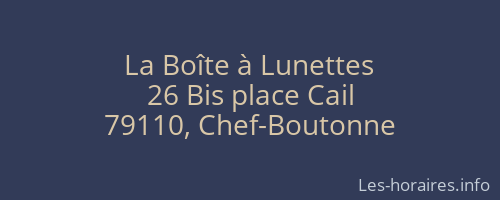 La Boîte à Lunettes