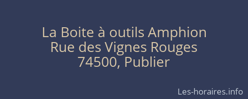 La Boite à outils Amphion