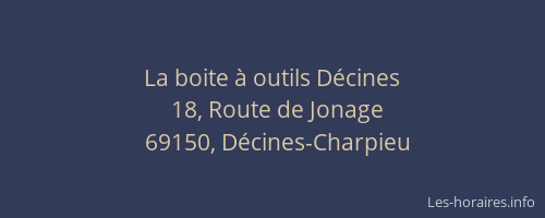 La boite à outils Décines