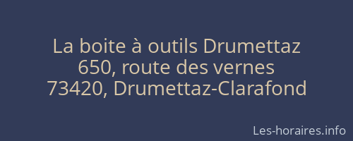 La boite à outils Drumettaz