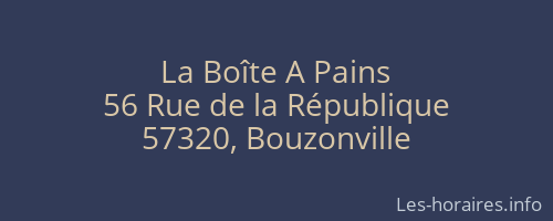 La Boîte A Pains