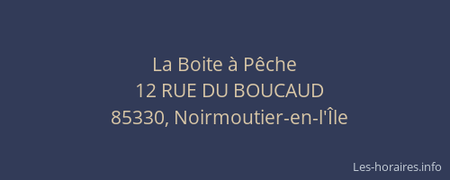 La Boite à Pêche