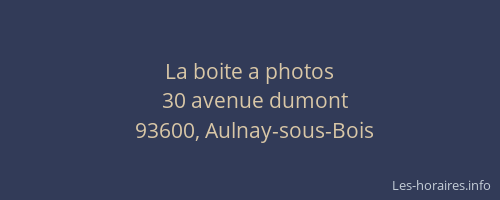 La boite a photos