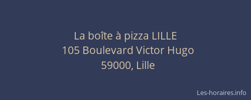 La boîte à pizza LILLE