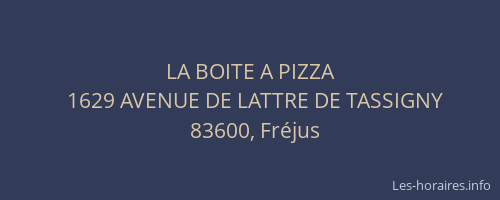 LA BOITE A PIZZA