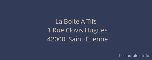 La Boite A Tifs