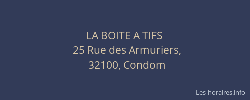 LA BOITE A TIFS