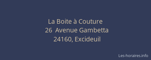 La Boite &agrave; Couture