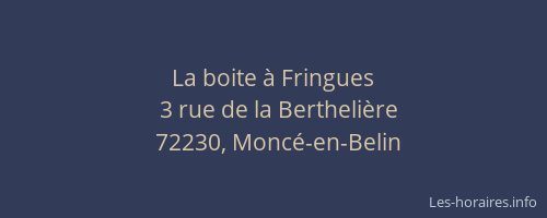 La boite &agrave; Fringues
