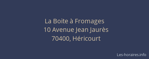 La Boite &agrave; Fromages