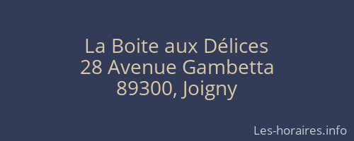 La Boite aux Délices