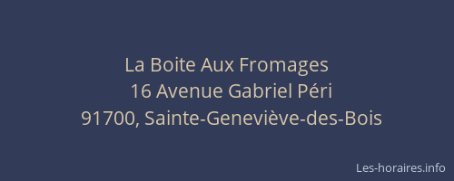 La Boite Aux Fromages