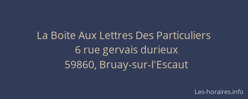 La Boite Aux Lettres Des Particuliers