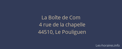 La Boîte de Com