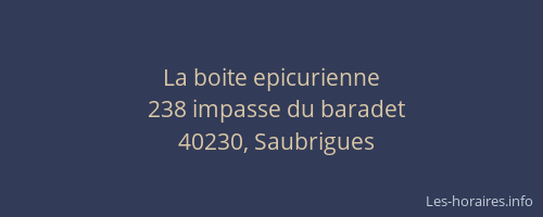 La boite epicurienne