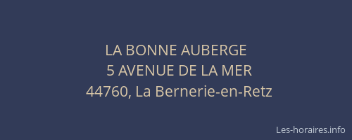 LA BONNE AUBERGE