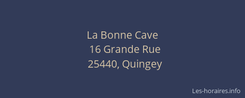 La Bonne Cave