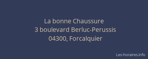 La bonne Chaussure