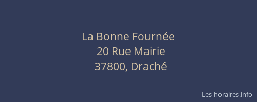 La Bonne Fourn&eacute;e