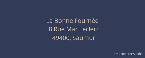 La Bonne Fournée