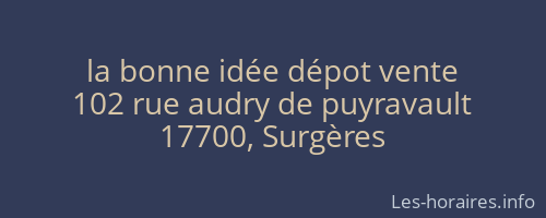 la bonne idée dépot vente