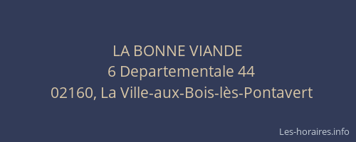 LA BONNE VIANDE