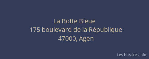 La Botte Bleue