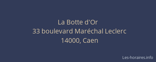 La Botte d'Or