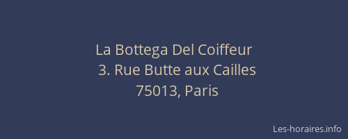 La Bottega Del Coiffeur