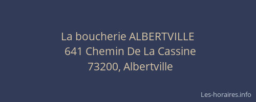La boucherie ALBERTVILLE