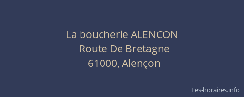 La boucherie ALENCON