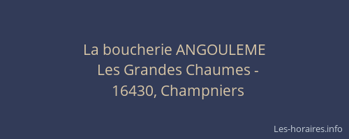 La boucherie ANGOULEME