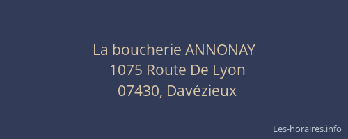 La boucherie ANNONAY