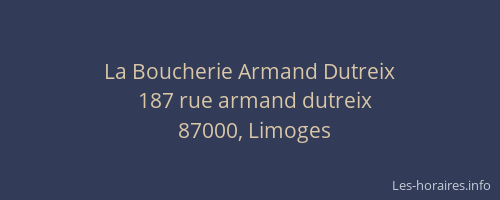 La Boucherie Armand Dutreix