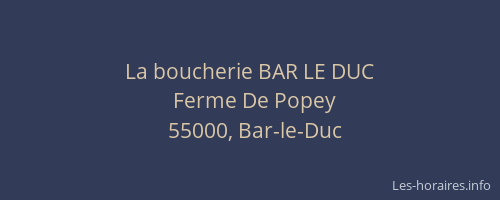 La boucherie BAR LE DUC