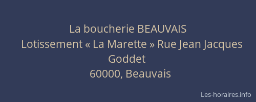 La boucherie BEAUVAIS