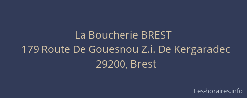 La Boucherie BREST