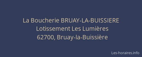 La Boucherie BRUAY-LA-BUISSIERE