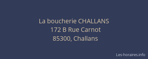 La boucherie CHALLANS
