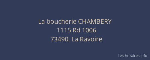 La boucherie CHAMBERY
