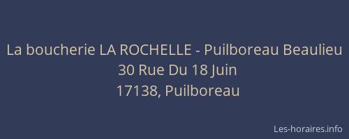 La boucherie LA ROCHELLE - Puilboreau Beaulieu