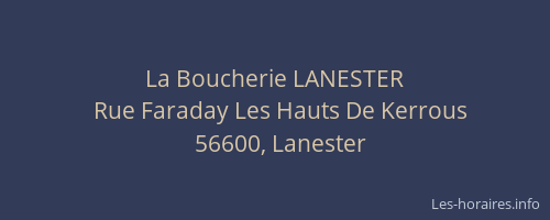 La Boucherie LANESTER