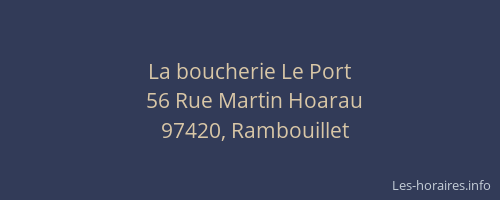 La boucherie Le Port