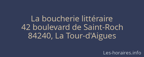 La boucherie littéraire