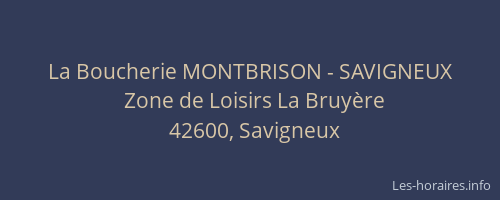 La Boucherie MONTBRISON - SAVIGNEUX